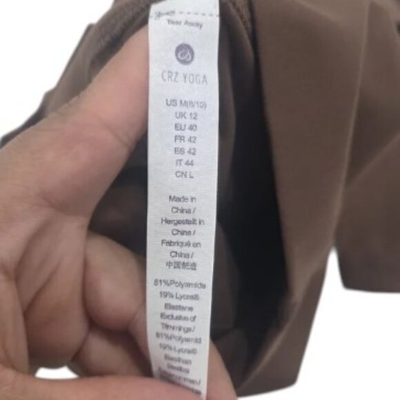 CRZ Yoga coffee brown Butterluxe yoga origin high-waist leggings size 10 NWT - Picture 9 of 10
